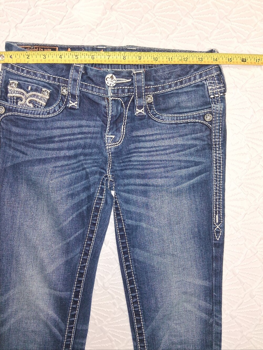 Rock Revival Women's Dark Blue Skinny Jeans - Picture 16 of 16